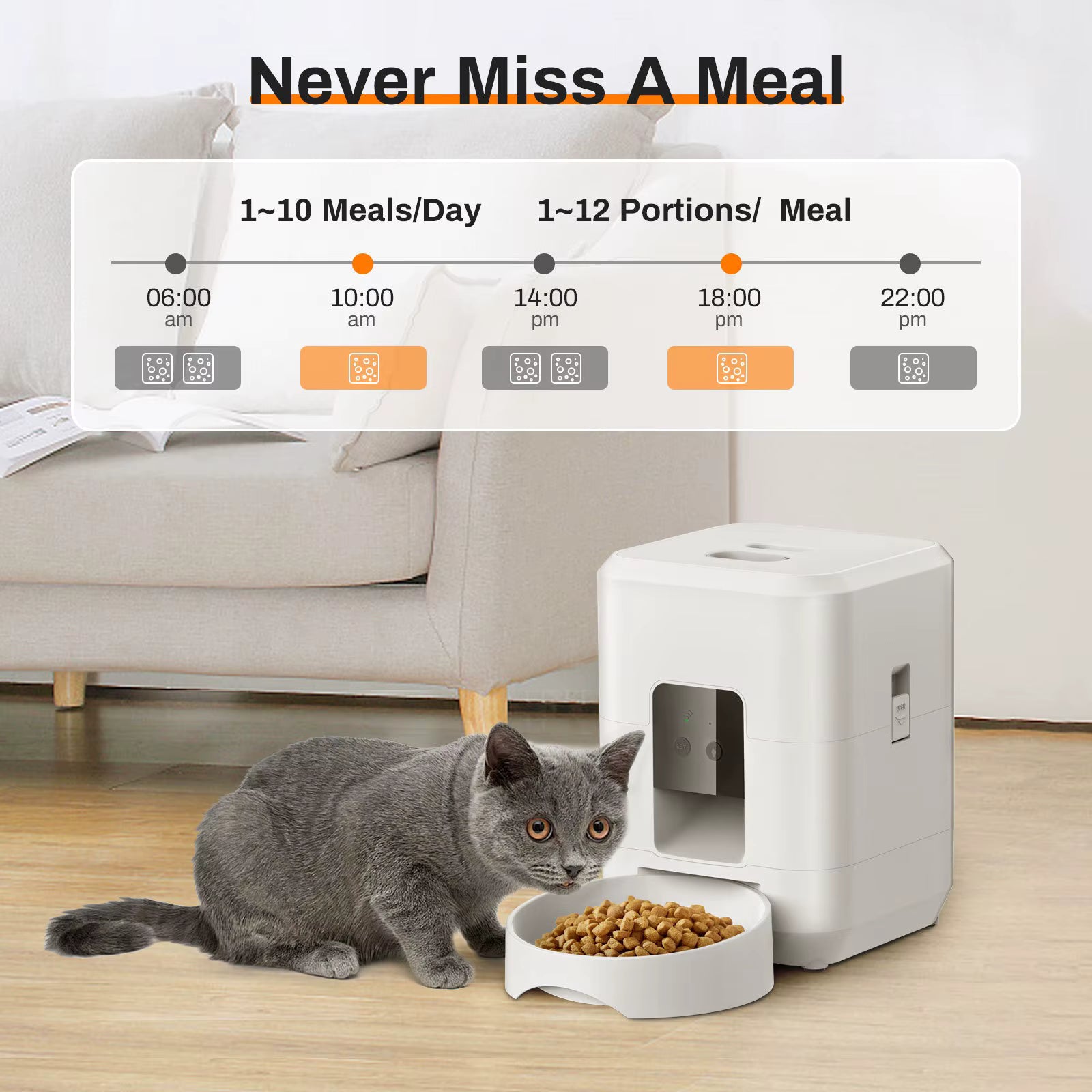 2L Smart Control Pet Feeder WIFI Feeders For Cats Remote Feeding cat Food Dispenser Automatic Pets Feeder